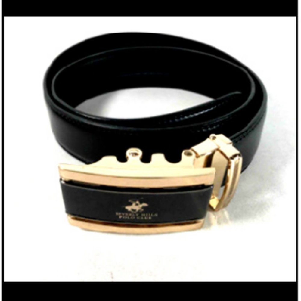 New Rare & Unique Fashionable Men's Beverly Hills Polo Genuine Leather Belt